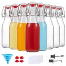 Garrafas de vidro keigocare, kit com 8 unidades, 240 ml, tampa swing top hermética