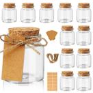 Garrafas de vidro OurWarm Mini Jars de 50 ml com cortiça, pacote com 12