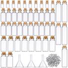 Garrafas de vidro Sherli 45 unidades Mini com rolhas de cortiça 0,5-20 ml Garrafas de vidro Sherli 45 unidades Mini com rolhas de cortiça 0,5-20 ml