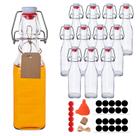 Garrafas de Vidro UrSpeedtekLive Kit com 12 Unidades 250 ml com Tampa Basculante