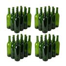 Garrafas para vinho FastRack 750 ml verdes, pacote com 48