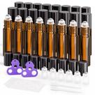 Garrafas rolantes ULG 10mL de vidro âmbar com bolas de aço inoxidável
