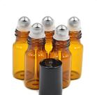 Garrafas roll-on WOIWO Amber Brown Glass de 5 mL (pacote com 5)