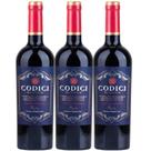 Garrafas Vinho Tinto Codici Negroamaro Puglia 750ml (3 und)