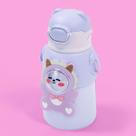 Garrafinha C/ Canudo Squeeze Infantil Garrafa Térmica Lilás