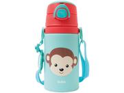 Garrafinha de Alumínio Animal Fun 450ml - Macaco - Buba