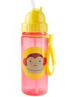 Garrafinha Flip com canudo Skip Hop 384ml +12m Zoo Macaco