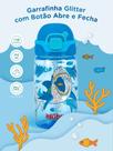 garrafinha nuby glitter infantil com botão abre e fecha 415ml flip-it bolt