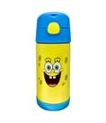 Garrafinha Térmica com Canudo 300ml Bob Esponja Click Zona Criativa