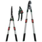 GARTOL Kit de Ferramentas de Jardim 3 Peças com Tesouras Telescópicas e Podador