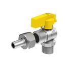 Gás Válvula Angular 2 em 1 (1/2) M X M com Adaptador 3/8 Tm- Roco