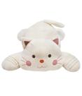 Gato Branco Deitado 47cm Pelucia