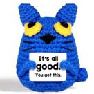 Gato de crochê azul feito à mão AiCase para fãs de Pete the Cat
