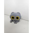 Gato decorativo fofo de olhos grandes em impressão 3d miniatura