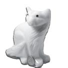 Gato Esculpido em Pedra Mármore Branco para Decoração