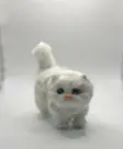 Gato Realista Pelúcia Cor Branco Decoração Com Som Miau Gato Realista Pelúcia Cor Branco Decoração Com Som Miau