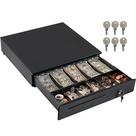 Gaveta de caixa registradora Volcora CD-5B 5 bilhetas/6 moedas pretas