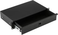 Gaveta de montagem em rack Gator Rackworks Shallow 2U com fechadura de 25 cm