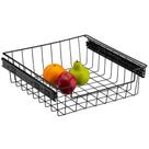 Gaveta Deslizante Embutida Com Trilhos Preto Fosco 37x38x10