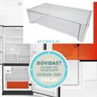 Gaveta do Freezer Inferior Original Brastemp W10624070 / W10624069 - Compatível com Geladeiras Inverse BRO80, BRE80, BRO85 e Outros Modelos