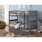 Gavetas embaixo da cama Donco Kids, cinza escovado duplo com rodas giratórias