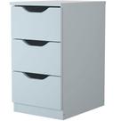 Gaveteira de Chão Multiúso com 3 Gavetas Madeira MDP Multivisão Branco Gaveteira de Chão Multiúso com 3 Gavetas Madeira MDP Multivisão Branco