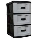 Gaveteiro 3 Gavetas Com Rodízio Organizador Multiuso 70x44x39cm Grande Gavetão - Gress