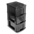 Gaveteiro 3 gavetas gde preto - 503 - USUAL UTILIDADES