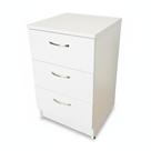 Gaveteiro 3 Gavetas MDF Com 2 Compartimentos Secretos, Gaveta Secreta - Branco