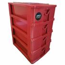 Gaveteiro 4 Gavetas Organizador Multiuso 35X25X44cm Para Talher Joias Bijuterias Ferramentas Arca Pl