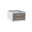 Gaveteiro Aéreo 02 Gavetas Tubolar P25 Pandin Noce Naturale e Branco Gaveteiro Aéreo 02 Gavetas Tubolar P25 Pandin Noce Naturale e Branco