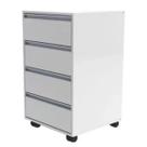 Gaveteiro com Rodinhas 4 Gavetas Enviado Montado Ideal para Escritório e Quarto 100 MDF