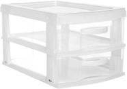 Gaveteiro Compacto Jaguar com 2 Gavetas Branco - 2043 Gaveteiro Compacto Jaguar com 2 Gavetas Branco - 2043