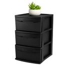 Gaveteiro de Chão com 3 Gavetas Organizador Multiuso para Quarto Escritório e Cozinha