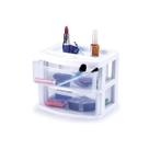 Gaveteiro de Mesa 2 Gavetas cor Branco com Divisórias