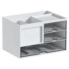 Gaveteiro De Mesa E Escritório Porta Canetas Com Divisória
