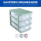 Gaveteiro de Mesa Escritório Quarto Multiuso c/ 3 Gavetas