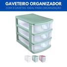 Gaveteiro de Mesa Escritório Quarto Multiuso c/ 3 Gavetas