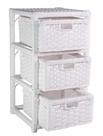 Gaveteiro Mesa de Cabeceira Fibra Sintética 3 Gavetas 30x30x57 Branco Gaveteiro Mesa de Cabeceira Fibra Sintética 3 Gavetas 30x30x57 Branco