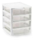 Gaveteiro Organizador 4 Gavetas Multiuso 21x18x22,5CM Branca