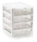 Gaveteiro Organizador 4 Gavetas Multiuso 21x18x22,5CM Branca