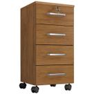 Gaveteiro p/ Escritório Chave e Rodízios 4 Gavetas Gávea