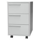 Gaveteiro Para Escritorio Gamer 3 Gavetas E 4 Rodizios Branco B26 Novam Branco
