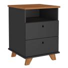 Gaveteiro Para Escritório Home Office 2 Gavetas Diem A02 Freijó Preto - Lyam Decor Gaveteiro Para Escritório Home Office 2 Gavetas Diem A02 Freijó Preto - Lyam Decor