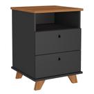 Gaveteiro Para Escritório Home Office 2 Gavetas Diem A02 Freijó Preto - Lyam Decor Gaveteiro Para Escritório Home Office 2 Gavetas Diem A02 Freijó Preto - Lyam Decor