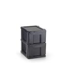 Gaveteiro Paris Preto 2 Gavetas 1106