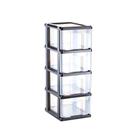 Gaveteiro Paris Preto 4 Gavetas Agraplast 1099