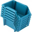 Gaveteiro plástico nº 3, 8,0 cm x 10,4 cm x 17,6 cm jogo com 6 peças modelo prático azul VONDER