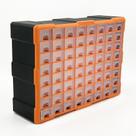 Gaveteiro plástico organizador com 64 gavetas multiuso para mesa e parede
