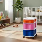 Gaveteiro Premium Organizador multiuso Colorido com Três Gavetas Organização Prática e Moderna Agraplast 575